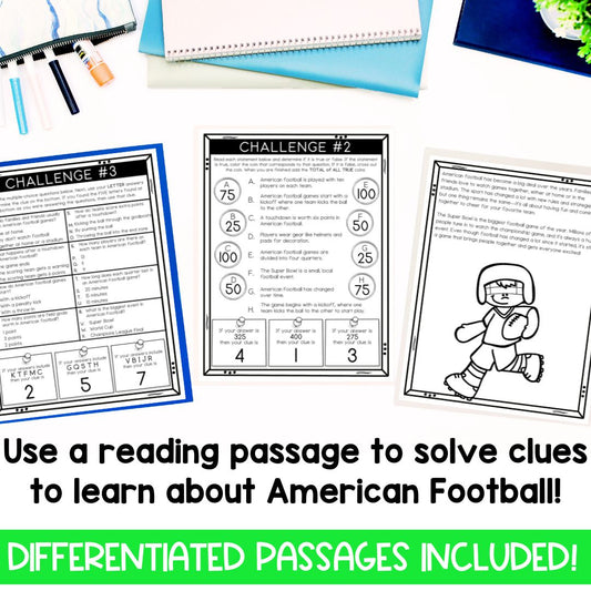 Super Bowl 2024 Escape Room| Reading Comprehension Passages