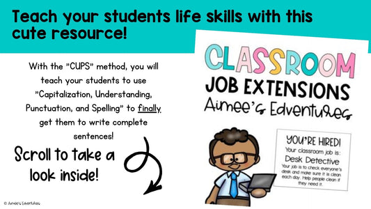 Classroom Jobs Extensions Pack BUNDLE | Classroom Management