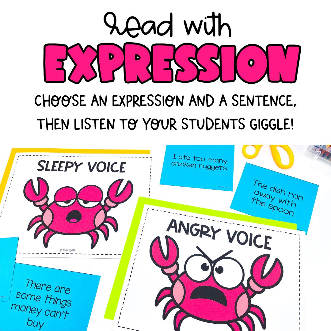 Crab Theme | Reading With Expression Game | Reading Comprehension