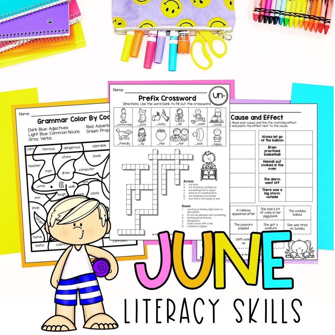 June NO PREP 3rd Grade Literacy Worksheets AimeesEdventuresLLC june-no-prep-3rd-grade-literacy-worksheets-aimeesedventuresllc