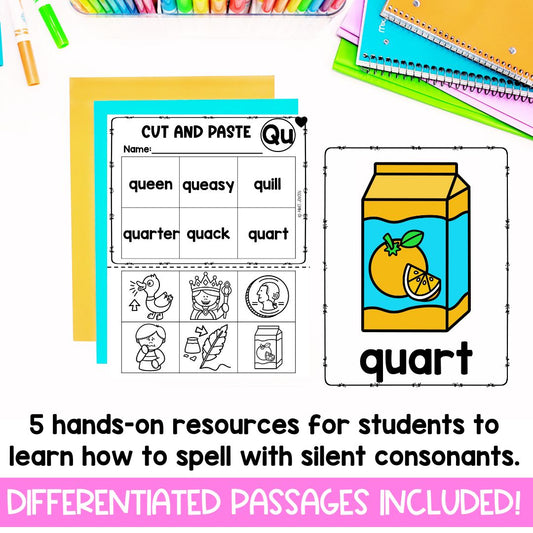 Qu Digraph Worksheet | Digraphs | Phonics Centers | Qu Words