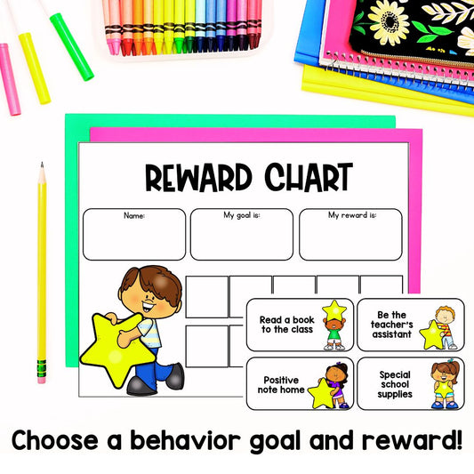 reward charts printable | classroom management | goal setting sheets students