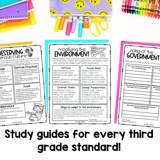 Scaffolding Social Studies Curriculum | 3rd Grade Social Studies Standards