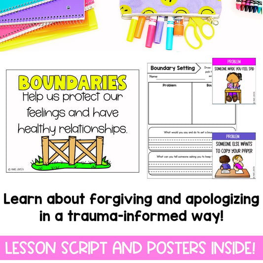 Forgiveness and How to Apologize | Apology Letter Template | Social Emotional Learning | Character Education | Morning Meeting