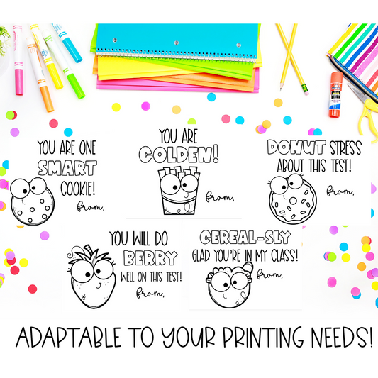 Motivational Testing Notes for Students | End of the Year Test Prep Gifts