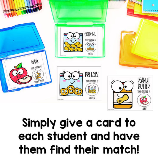 Snacks Partner Pairing Cards | Classroom Management