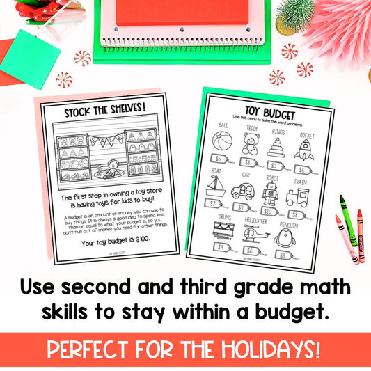 Run a Christmas Store | Holiday Themed | Third Grade Math Game