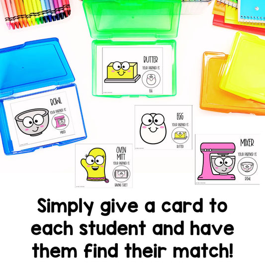 Baking Partner Pairing Cards | Classroom Management
