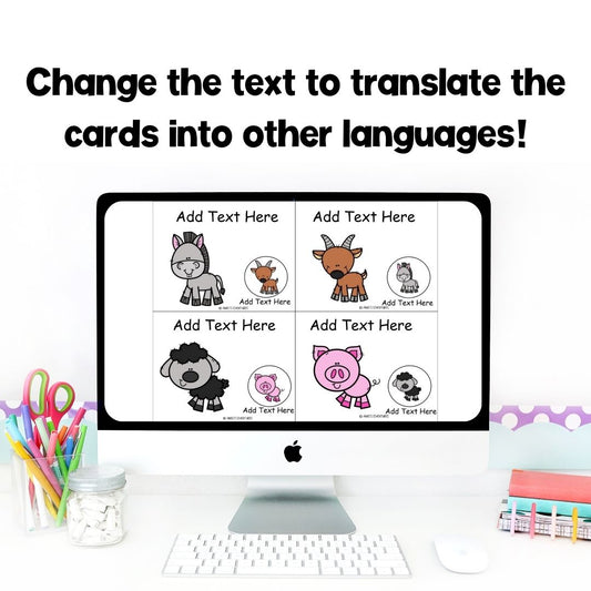 EDITABLE Farm Animals Partner Pairing Cards | Classroom Management