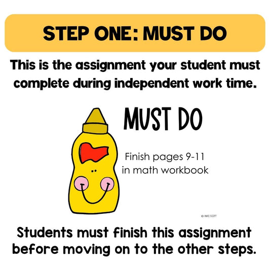 Fast Finisher Activities: Must Do, Catch Up, May Do, and Pick One BUNDLE