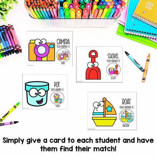 Things That Go Together Partner Pairing Cards | BUNDLE | Classroom Management