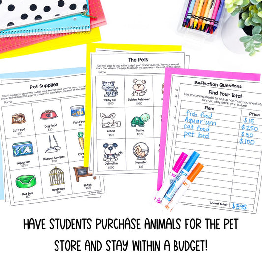 PBL Math Project | Run a Pet Store | Real World Math Application