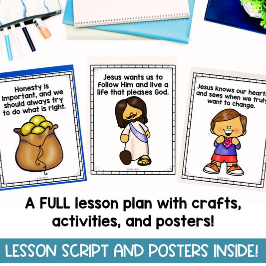 Sunday School Lessons | Bible Lessons Kids | Zacchaeus and Jesus | Coloring Page