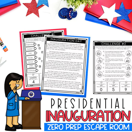 Inauguration Day 2025 BUNDLE | Digital Resources | President's Day Escape Room