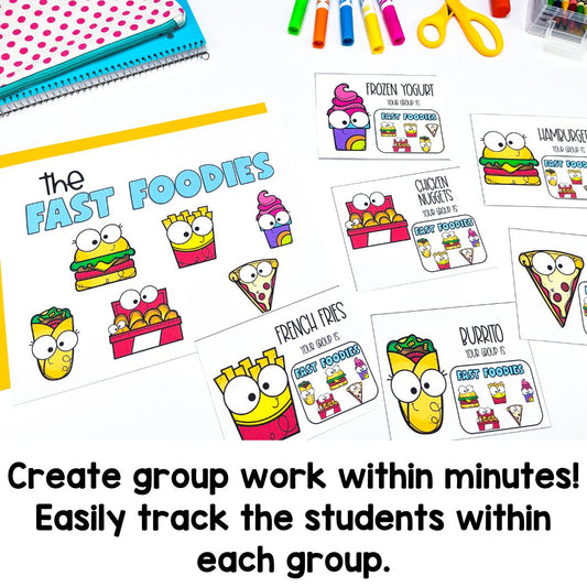 Group Pairing Cards of 2-6 | 3rd Grade | Printable for Guided Reading Groups