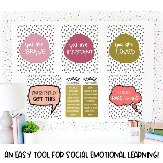 Growth Mindset Posters | Mindfulness Classroom Decor | School Counseling