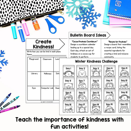 Kindness Activities | Winter Coloring Pages | Christmas Craft