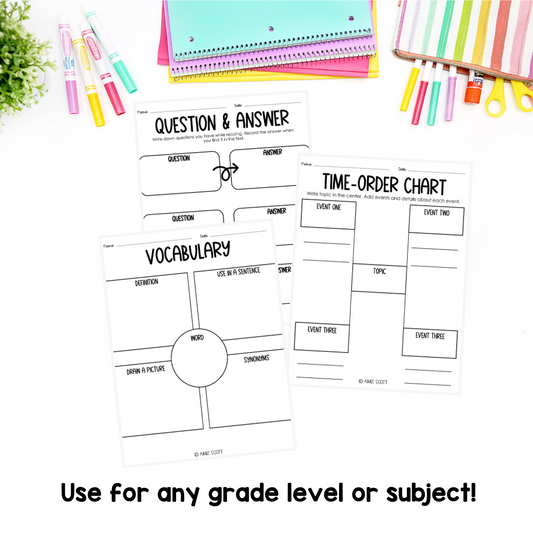 Graphic Organizer EDITABLE Templates | Classroom Management