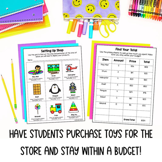 PBL Math Project | Run a Toy Store | Real World Math Application