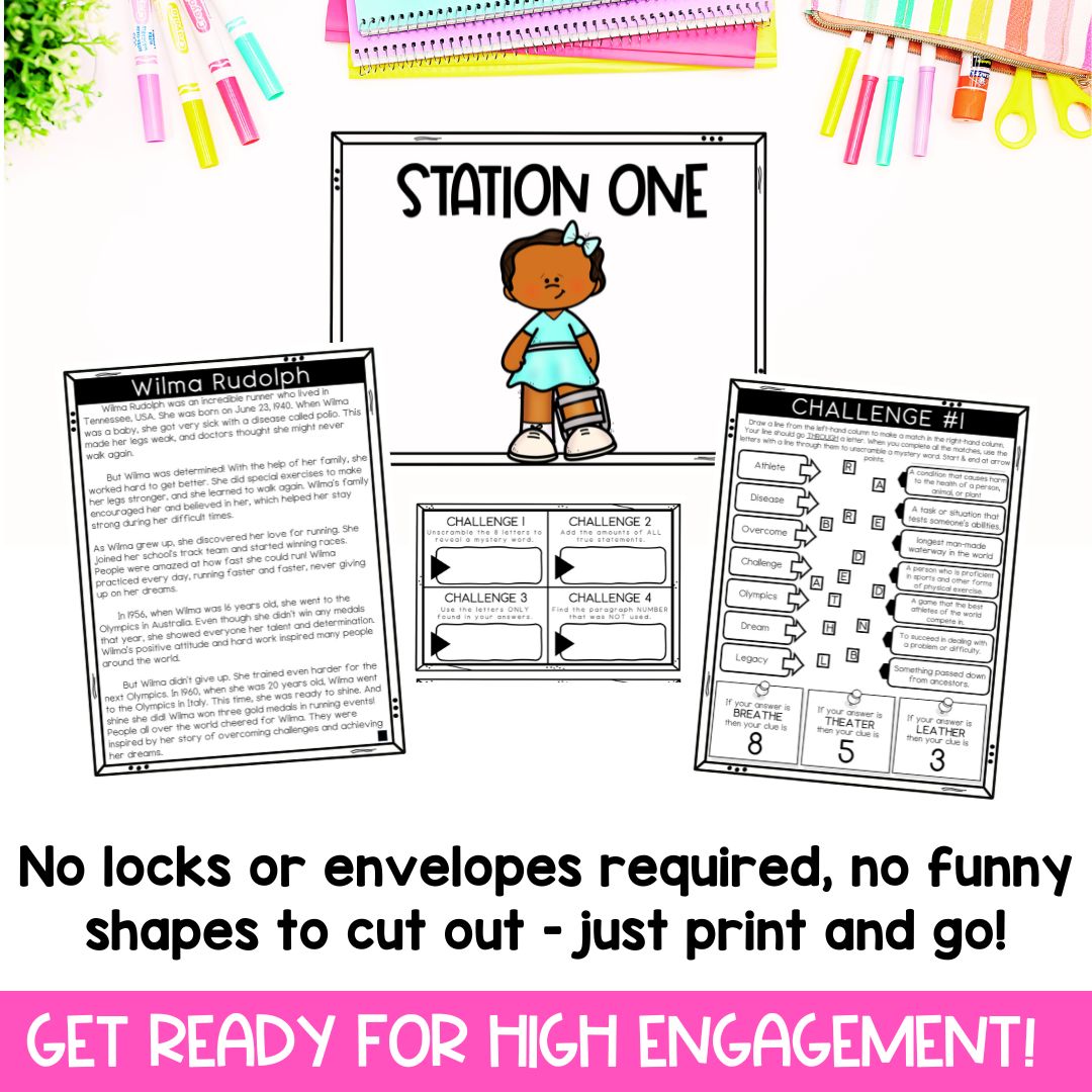 Wilma Rudolph Biography | Reading Comprehension Passages | Black History Month | Women's History | Social Studies