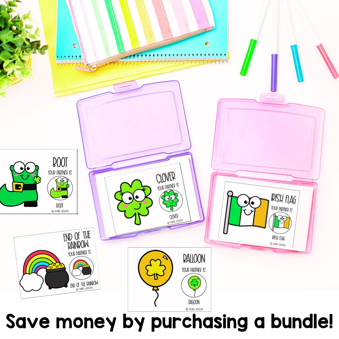 St Patrick's Day Partner Cards | Partner Pairing Cards | Classroom Management