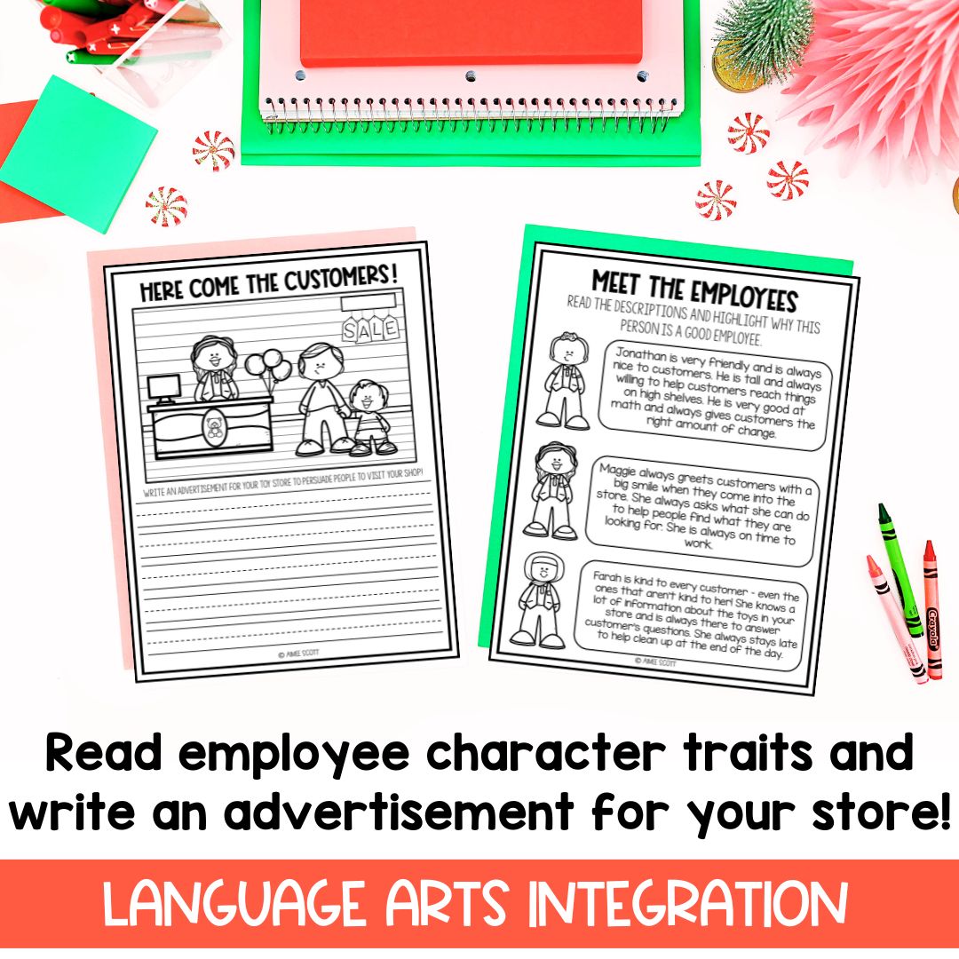 Run a Christmas Store | Holiday Themed | Third Grade Math Game