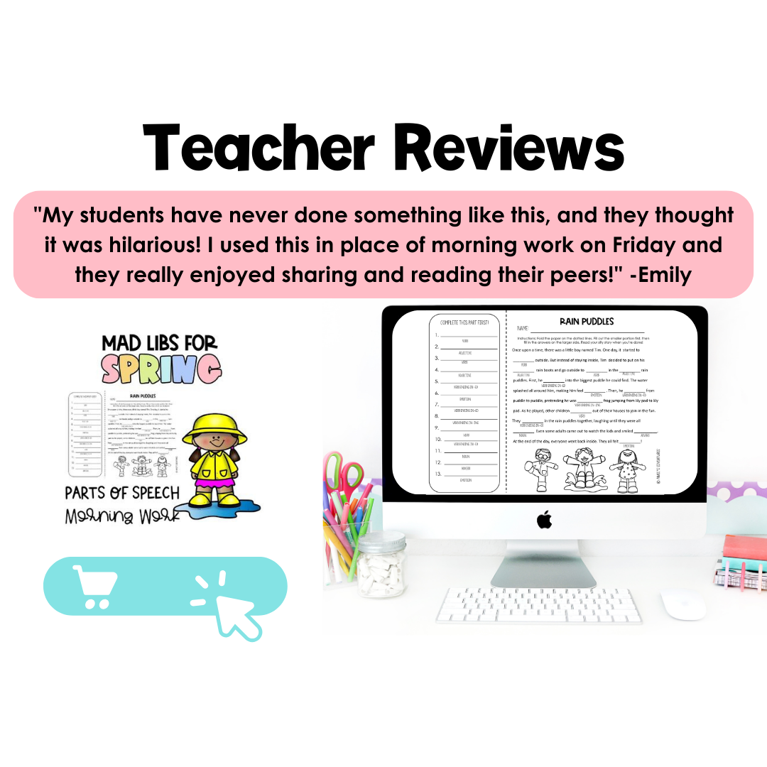 Spring Activities | Parts of Speech | Mad Libs Game