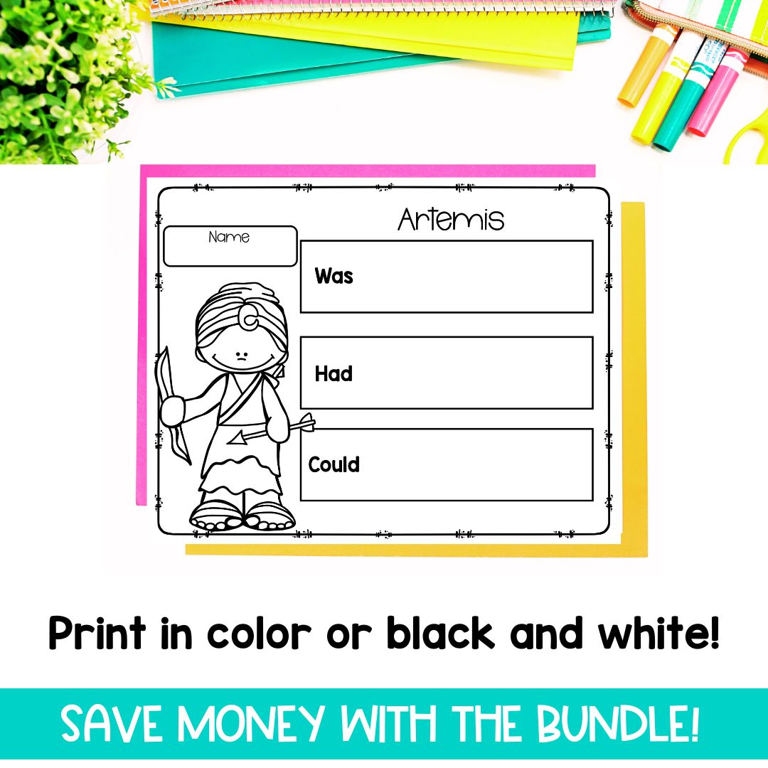 Greek Mythology Activities | Social Studies Bell Ringers | Artemis