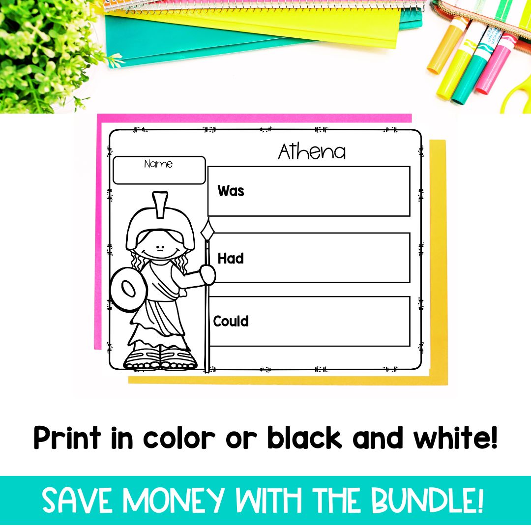 Greek Mythology Activities | Social Studies Bell Ringers | Athena