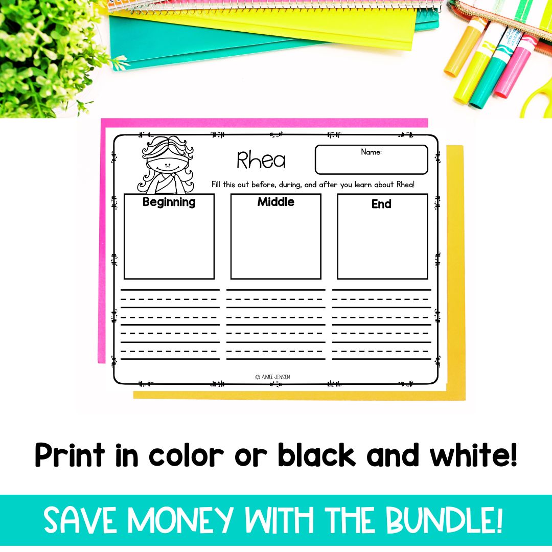 Greek Mythology Activities | Social Studies Bell Ringers | Rhea