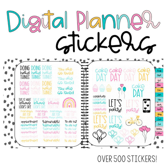 500+ Digital Stickers | Digital Teacher Planner | Clipart