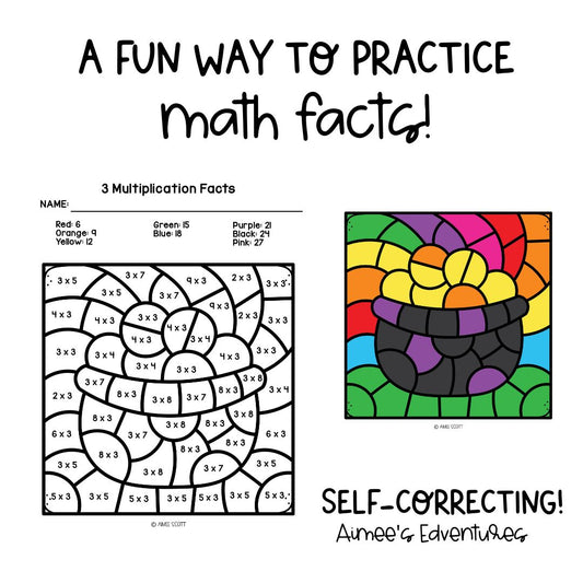 St. Patrick's Day Theme Activity | Color By Code | Creative Math Game Worksheets