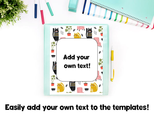EDITABLE Teacher Binders | Cats and Dogs Theme | Classroom Decor
