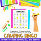 Camping Bingo for Class Parties | Summer Vocabulary | ELL Activities