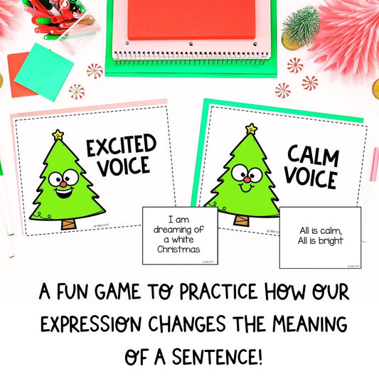 Christmas Tree Winter Reading With Expression Game for Reading Comprehension