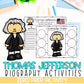 Thomas Jefferson Biography | Biography Graphic Organizer | 4th of July | American History