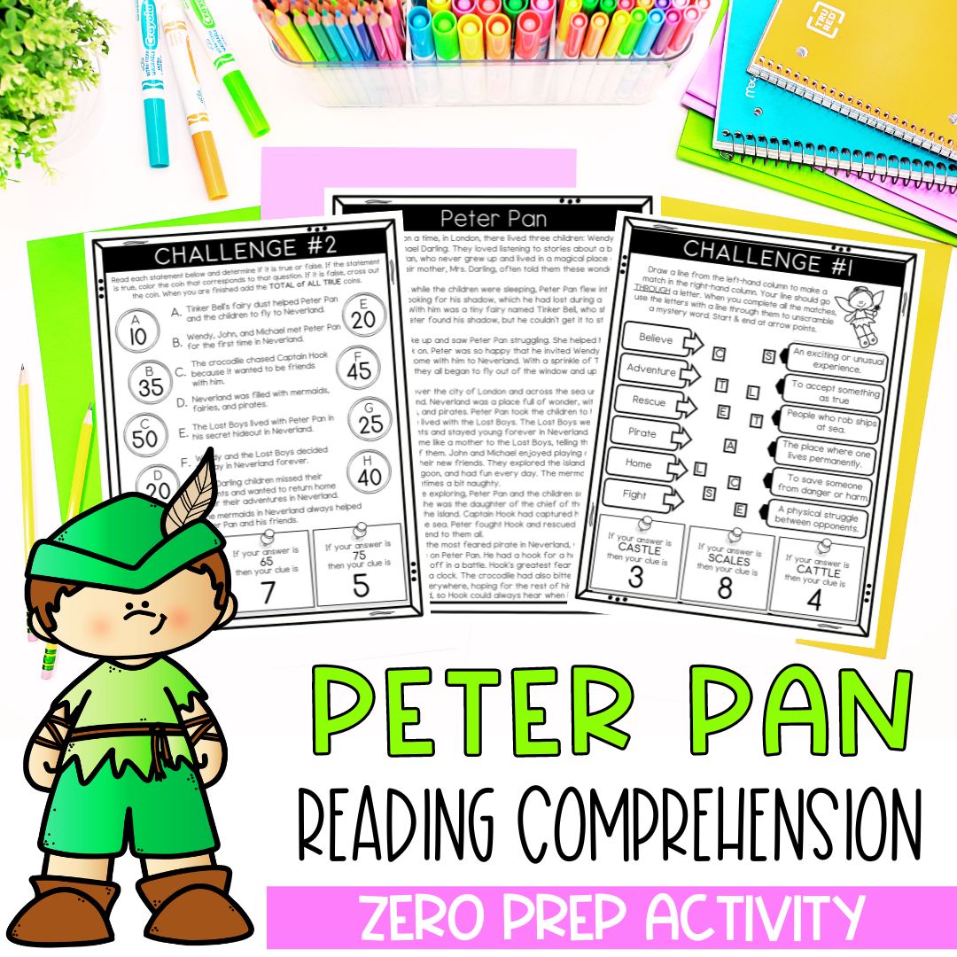 Peter Pan Fairytale | Reading Comprehension Game | Classroom Transformation