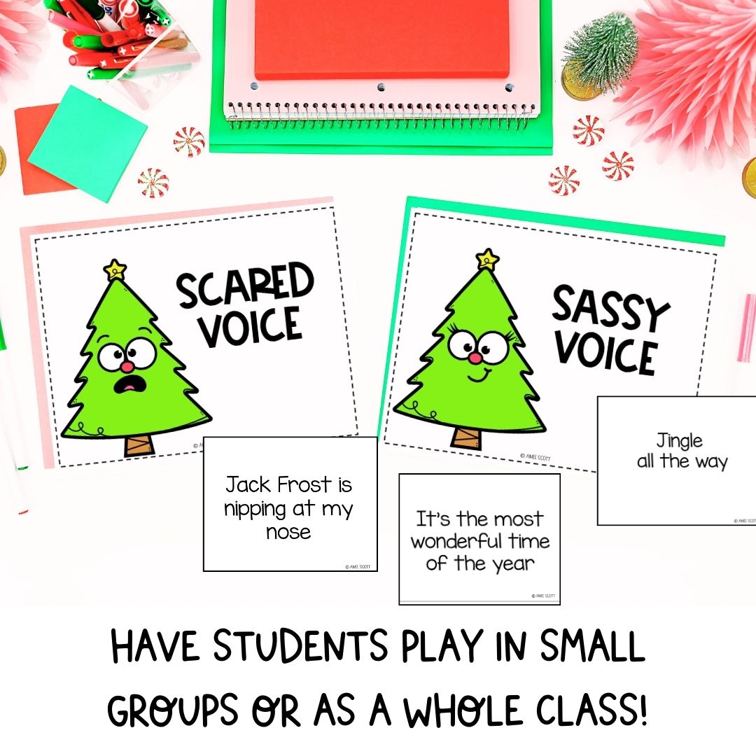 Christmas Tree Winter Reading With Expression Game for Reading Comprehension