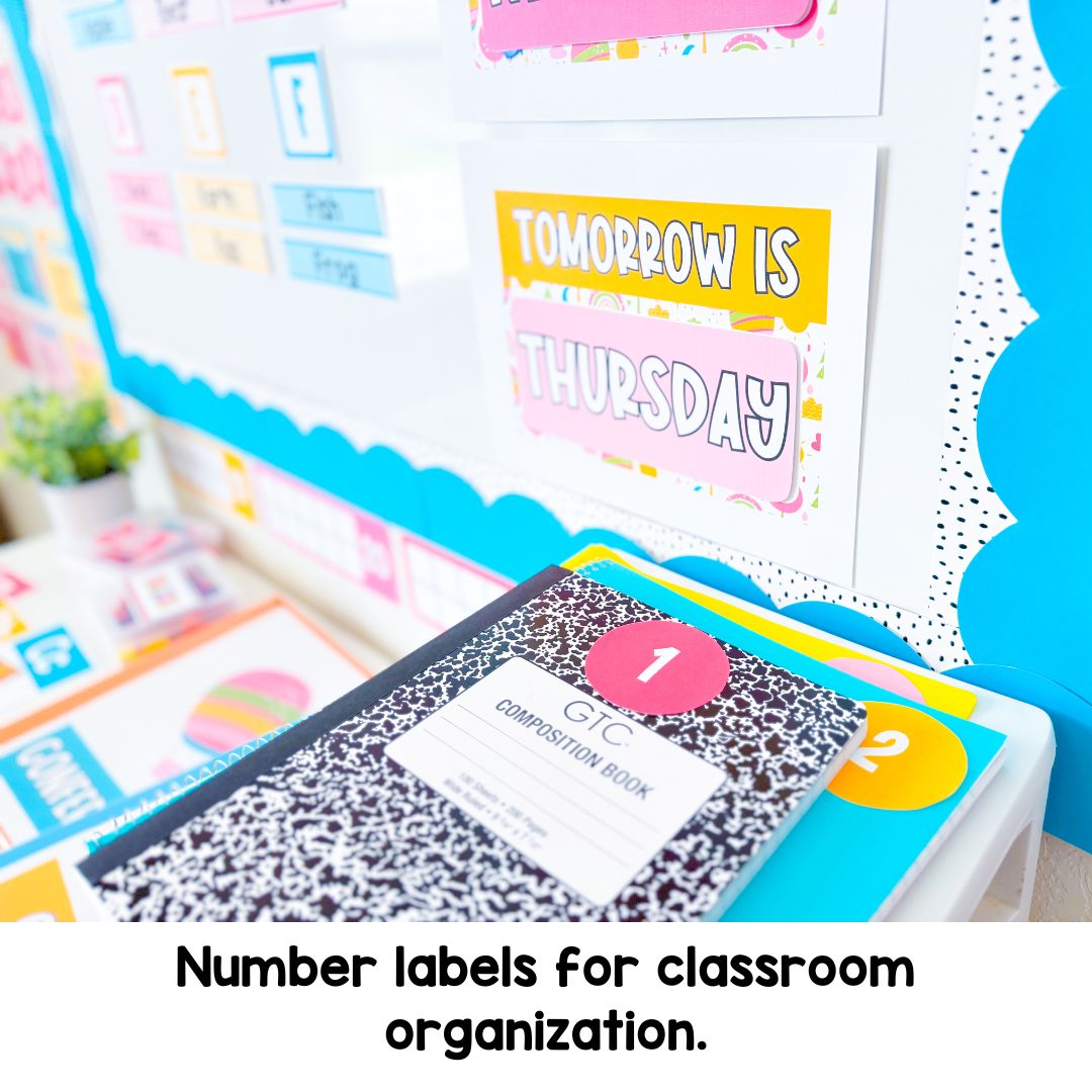 Classroom Decor Bundle | Joyful and Bright Posters and Organization