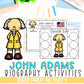 John Adams Biography | Biography Graphic Organizer | 4th of July | American History