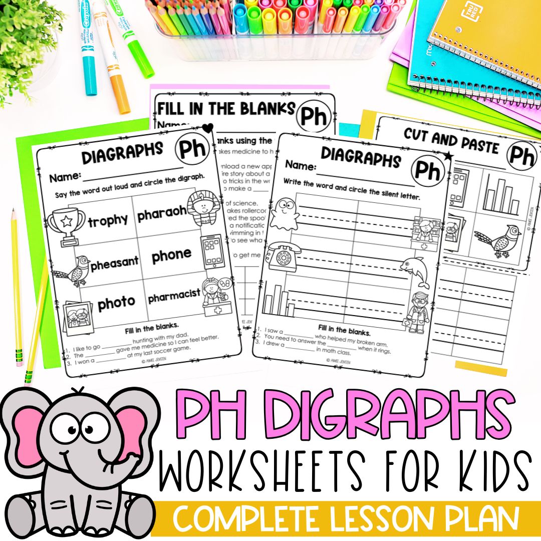 Pb Digraph Ph Digraph Worksheet | Digraphs | Phonics Centers – AimeesEdventuresLLC