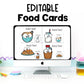 EDITABLE Food Partner Pairing Cards | Classroom Management