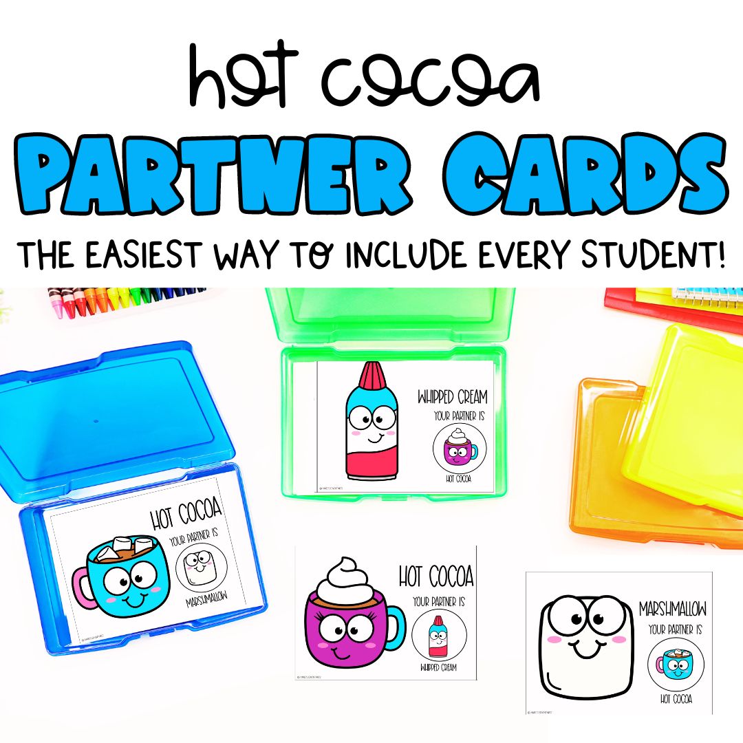 Hot Cocoa Partner Pairing Cards | Classroom Management