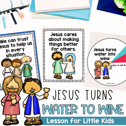 Sunday School Lessons | Bible Study for Kids | Jesus Turns Water to Wine Craft