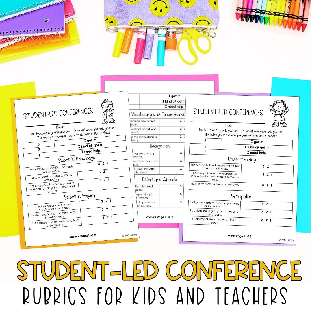 EDITABLE Student Led Conferences Form | Parent Teacher Conference Forms