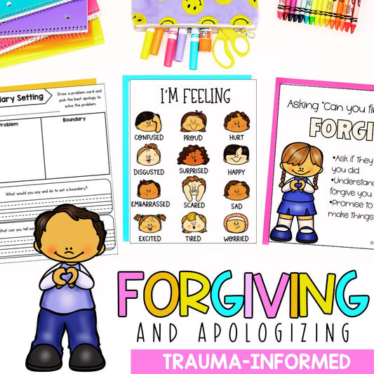 Forgiveness and How to Apologize | Apology Letter Template | Social Emotional Learning | Character Education | Morning Meeting