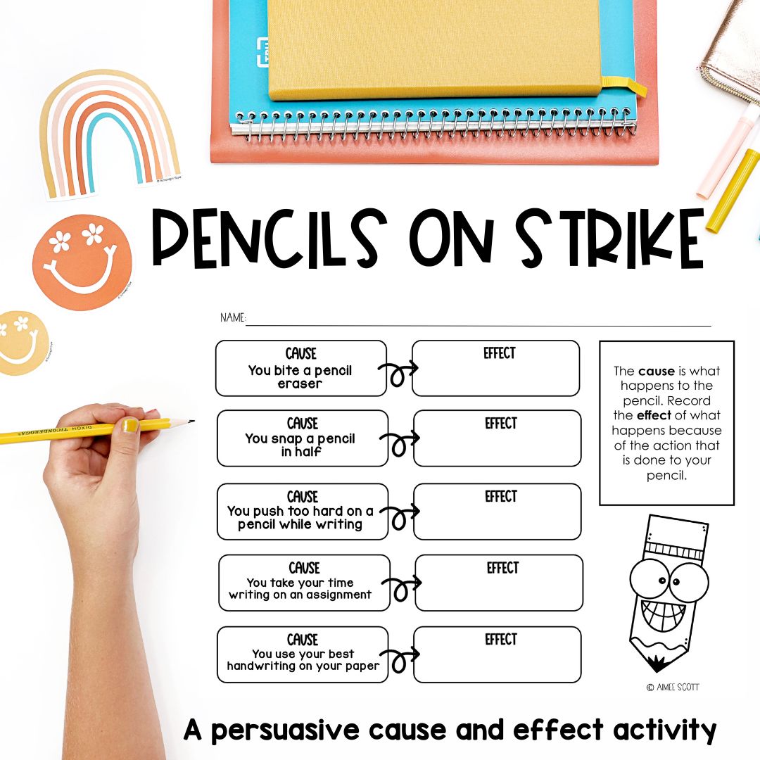 Persuasive Writing Graphic Organizer | Cause and Effect Anchor Chart BUNDLE