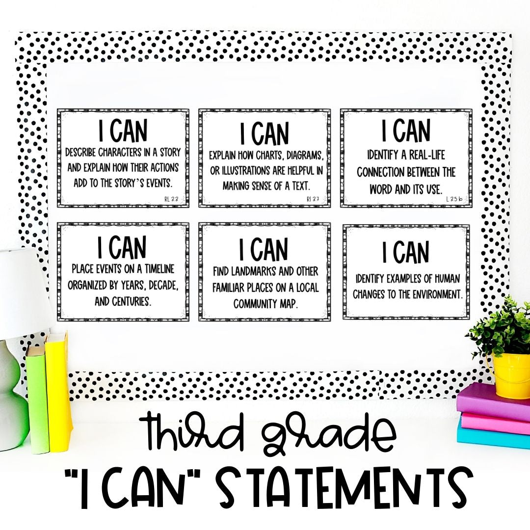 EDITABLE 3rd Grade I Can Statements Class Objectives EDITABLE 3rd Grade I Can Statements Class Objectives