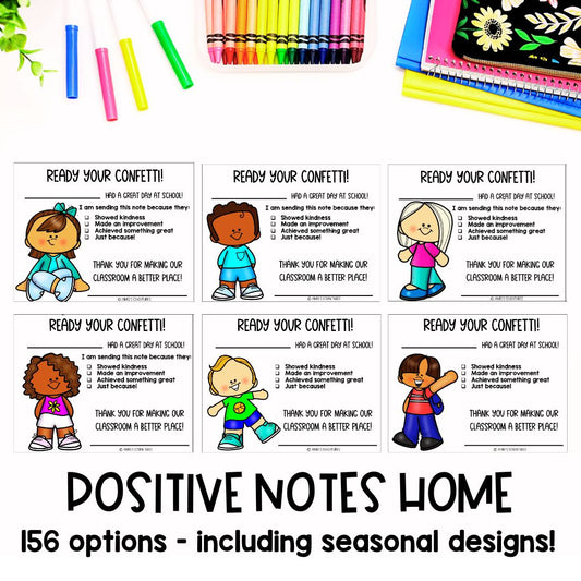 Positive Notes Home | Printable Templates with Seasonal Options