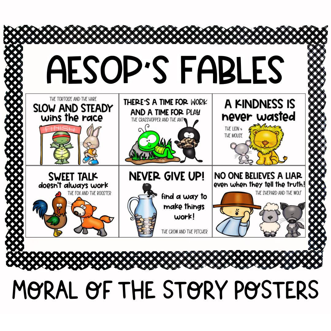 Aesop's Fables Activities | Classroom Decor Posters – AimeesEdventuresLLC